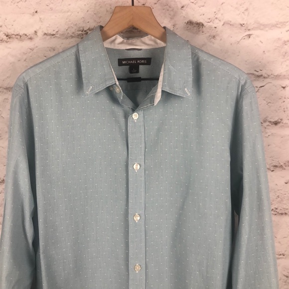 NWOT Michael Kors Button Down Shirt Sz L - Picture 2 of 5